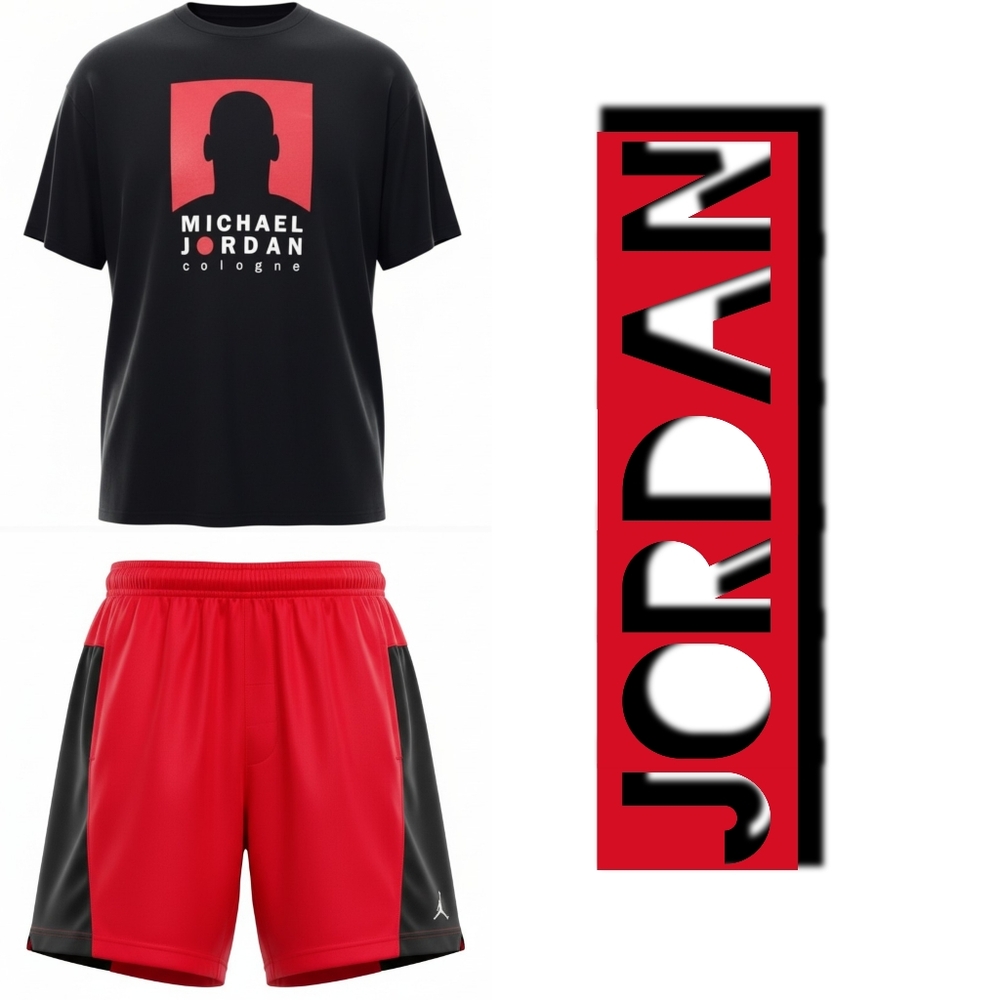 Jordan Vintage 1996 Promo T Shirt & Jordan Basketball Shorts Both Men's XL